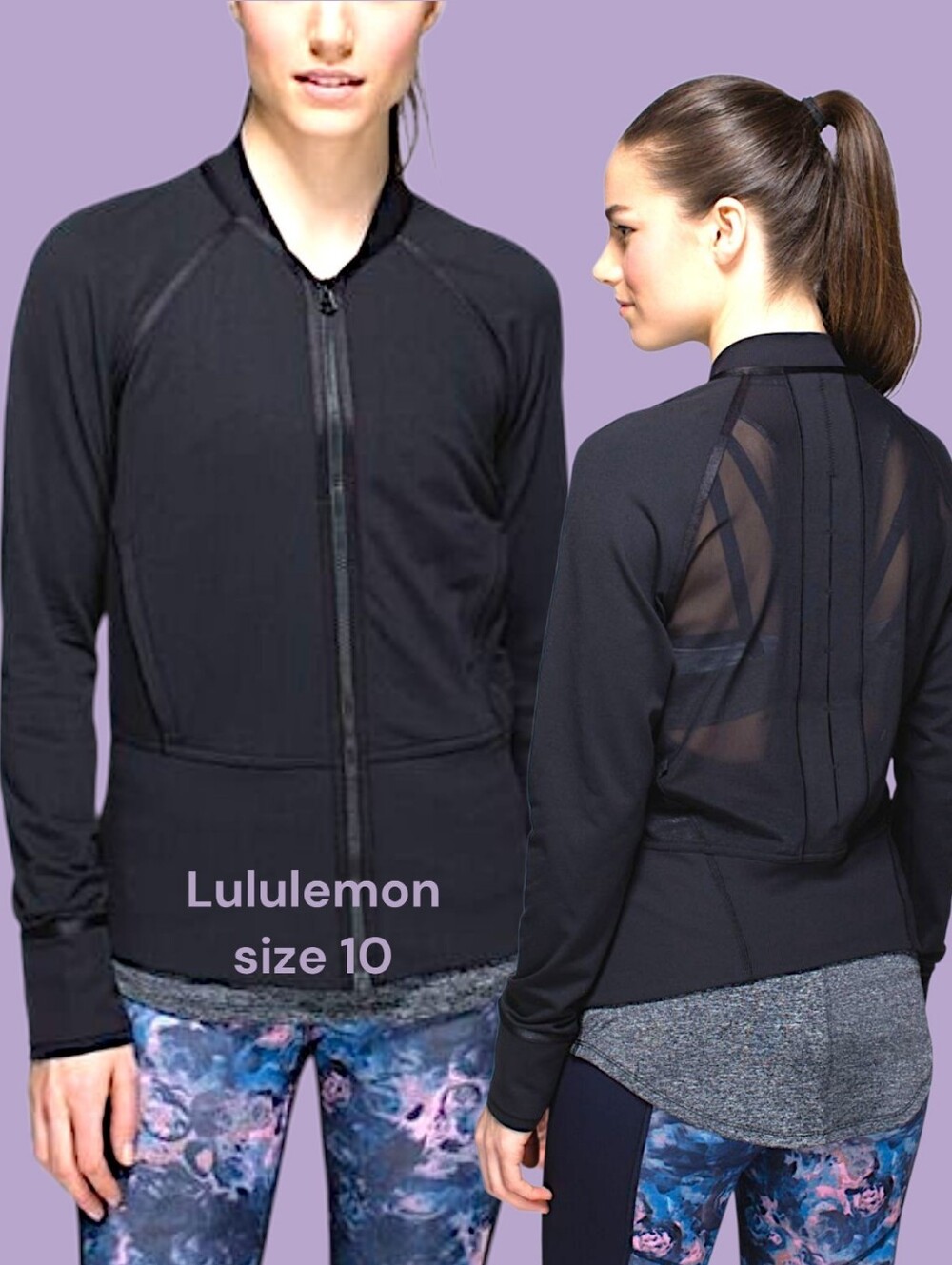 Lululemon Lightweight Athletic Jacket Black Size 10, EUC